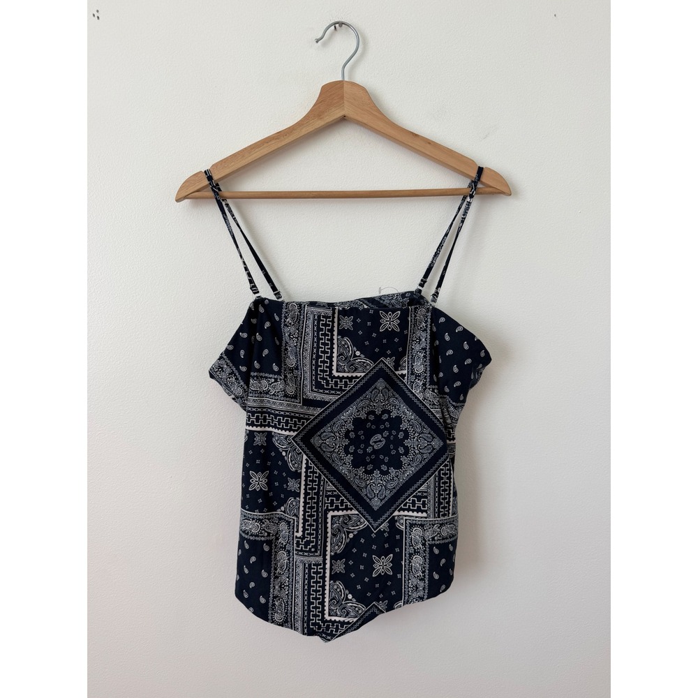 No Boundaries Blue Bandana Tube Top / Tank Top – Removable Straps – Women's XXL